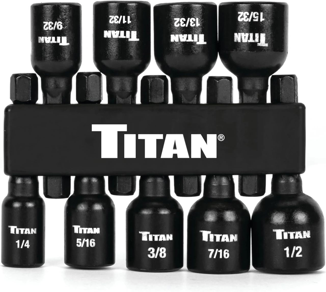 Titan Tools 9-Piece SAE Magnetic Nut Driver Set (16298)
