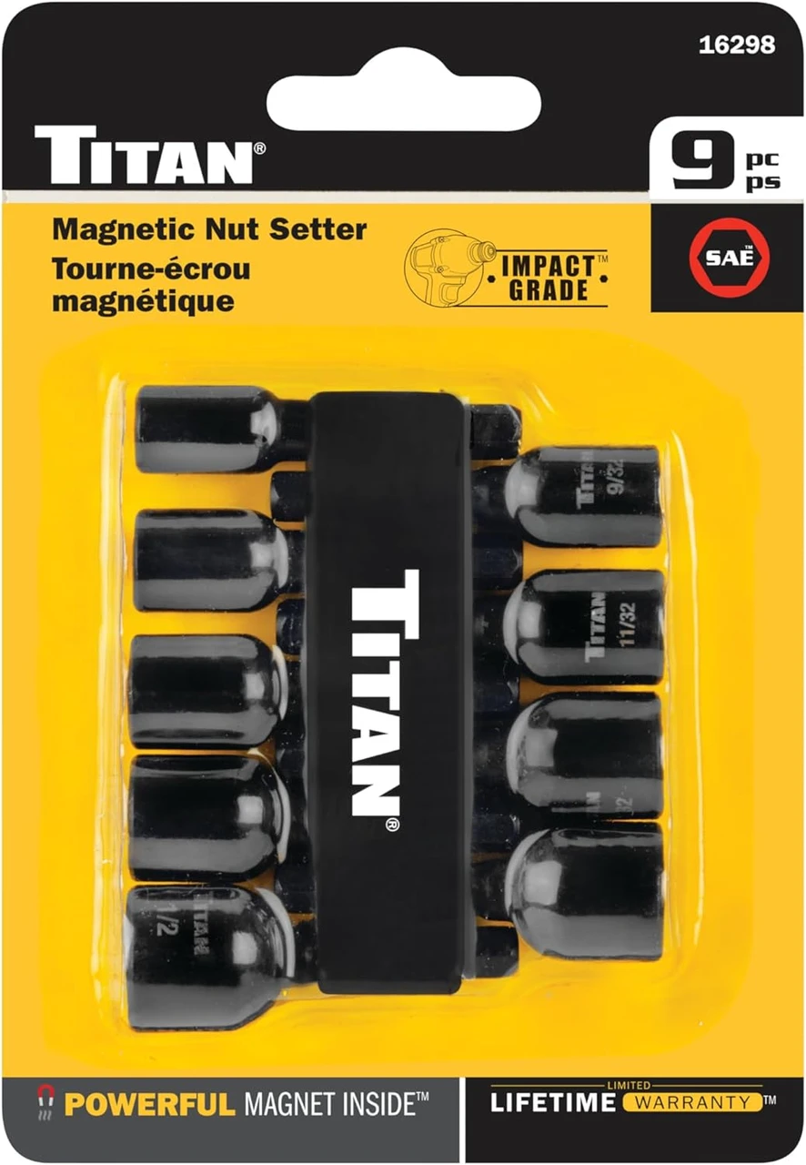 Titan Tools 9-Piece SAE Magnetic Nut Driver Set (16298) — product image 2