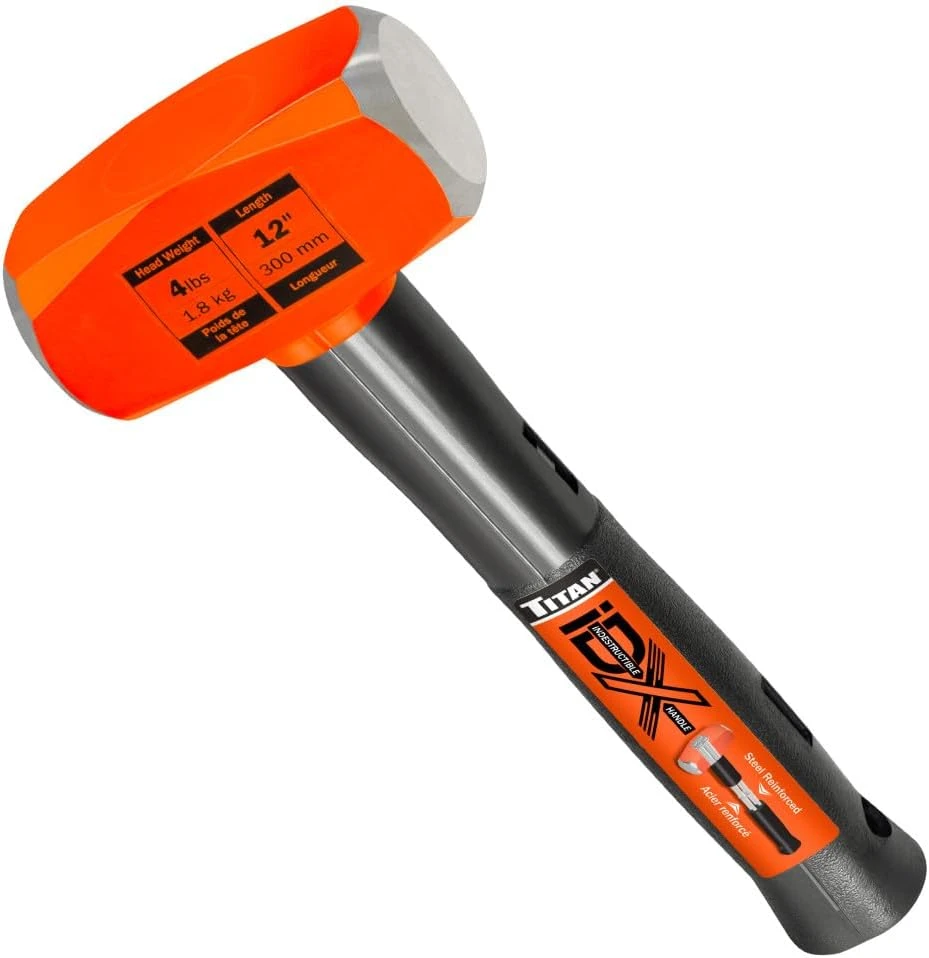 Titan Tools Indestructible Drilling Hammer/Sledge Hammer - 4 Lb, 12" Handle (63614)