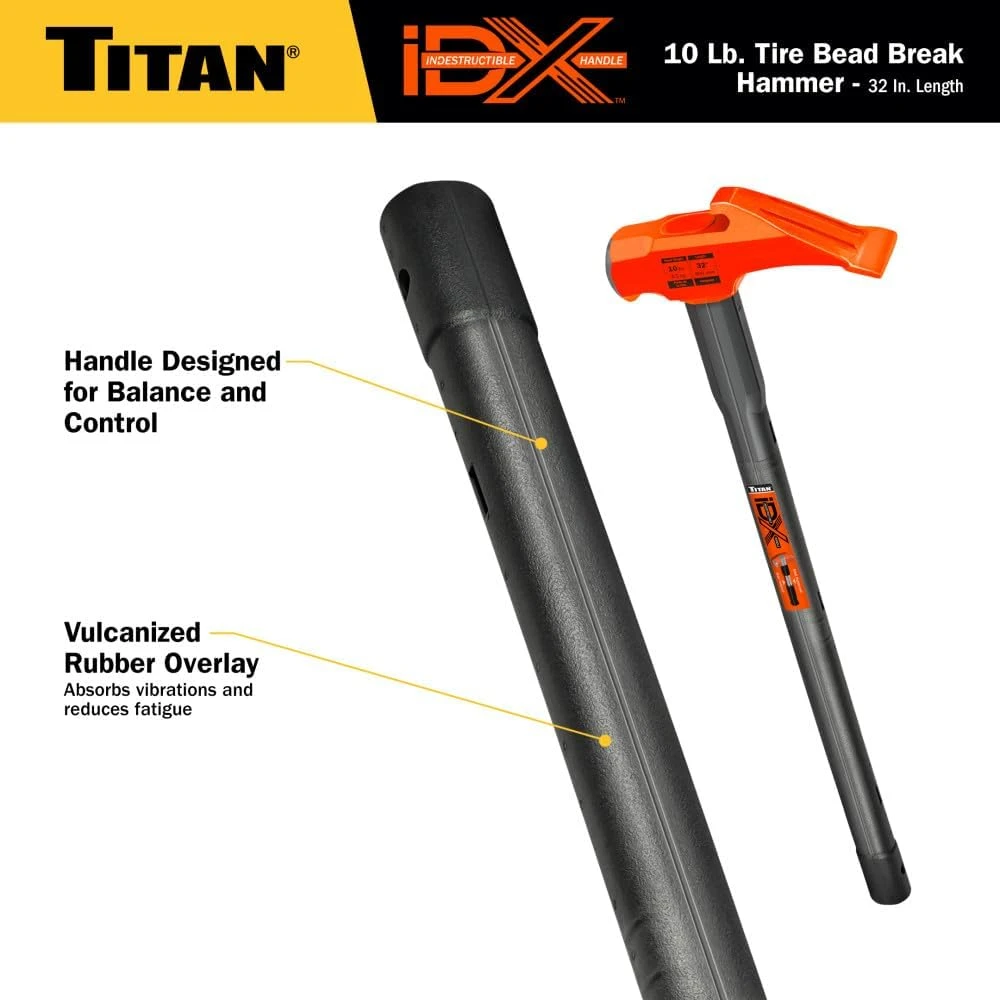 Titan Tools Indestructible Tire Bead Breaker Hammer - 32" Handle, 10 Lb (63610) — product image 5