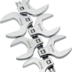 Titan Tools Jumbo Crowfoot Wrench Set - SAE, 1/2" Drive, 6 Piece (17676)