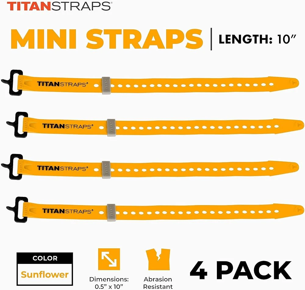 Titan Straps Mini Strap - Sunflower - 10" (TSM-0510X4-SUN) — product image 2
