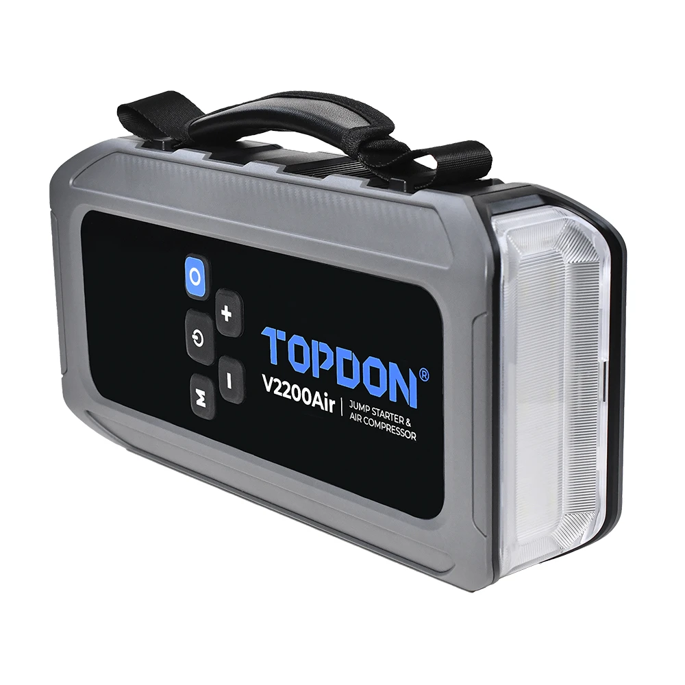TOPDON 2-in-1 2200 Peak Amp Jump Starter & Tire Inflator (V2200Air) + Free Tool — product image 9