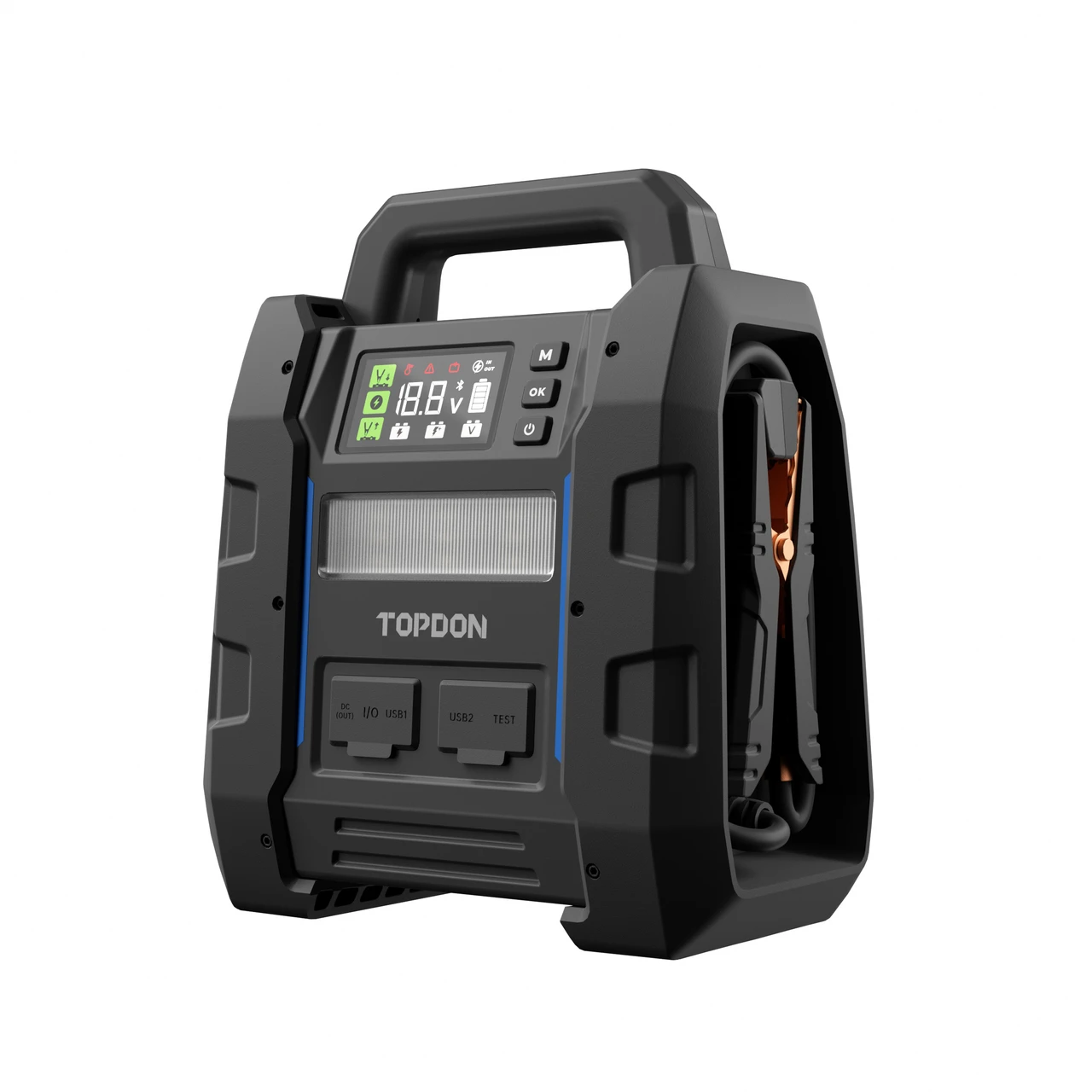 TOPDON 2-in-1 4500 Peak Amp Jump Starter & Battery/System Tester (V4500Plus) — product image 6