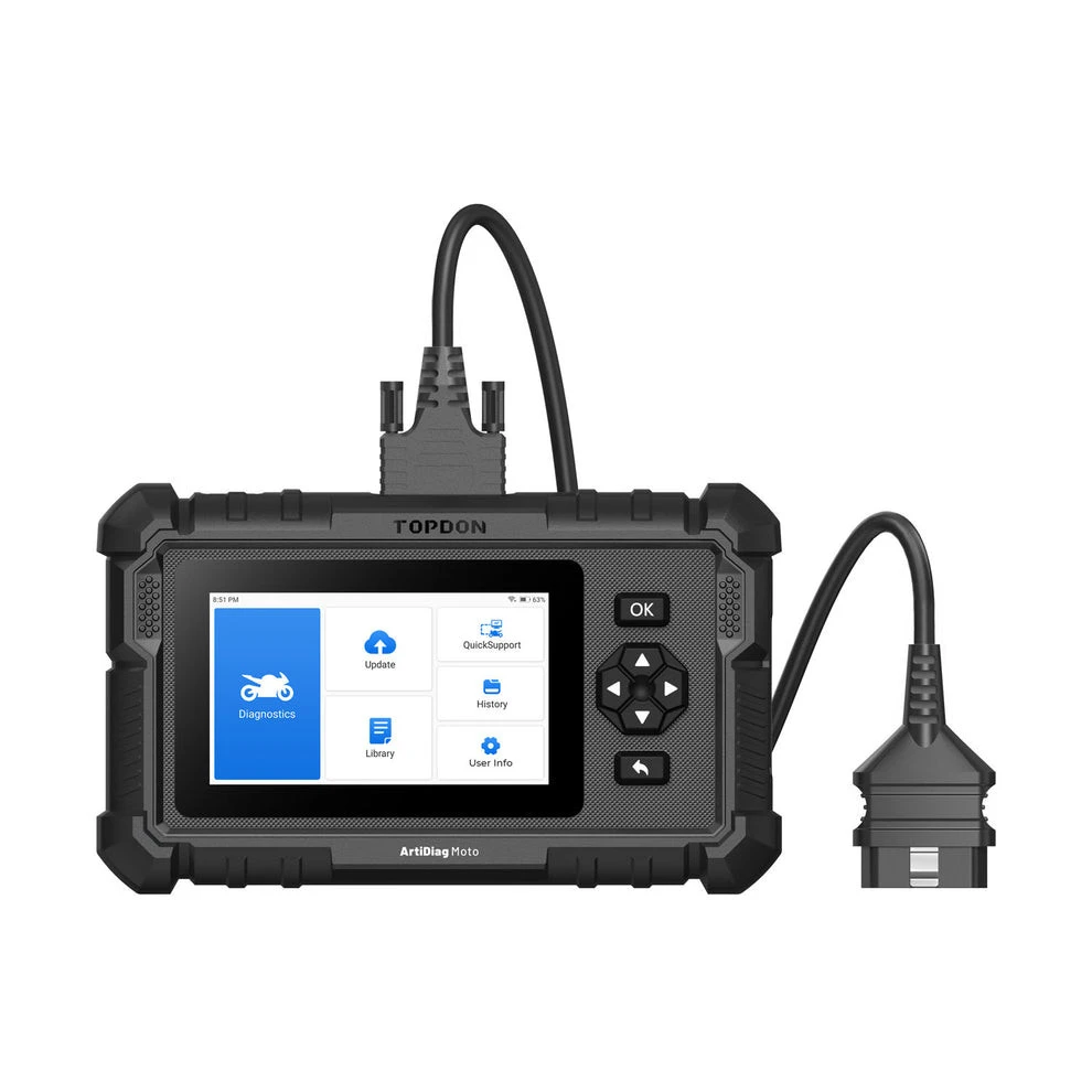 Topdon ArtDiag Moto 5 Inch Motorcycle Diagnostic Tool (ADMOTO) + Free Tool — product image 2