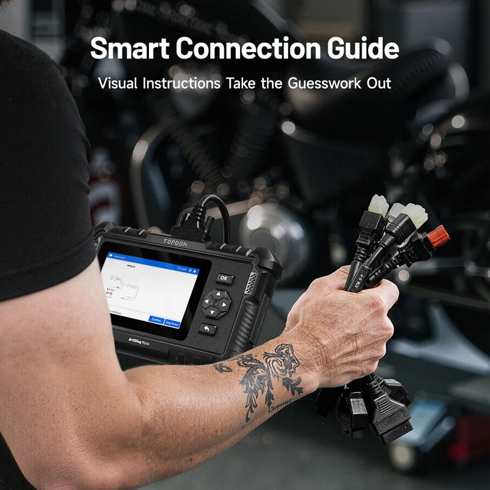 Topdon ArtDiag Moto 5 Inch Motorcycle Diagnostic Tool (ADMOTO) + Free Tool — product image 7