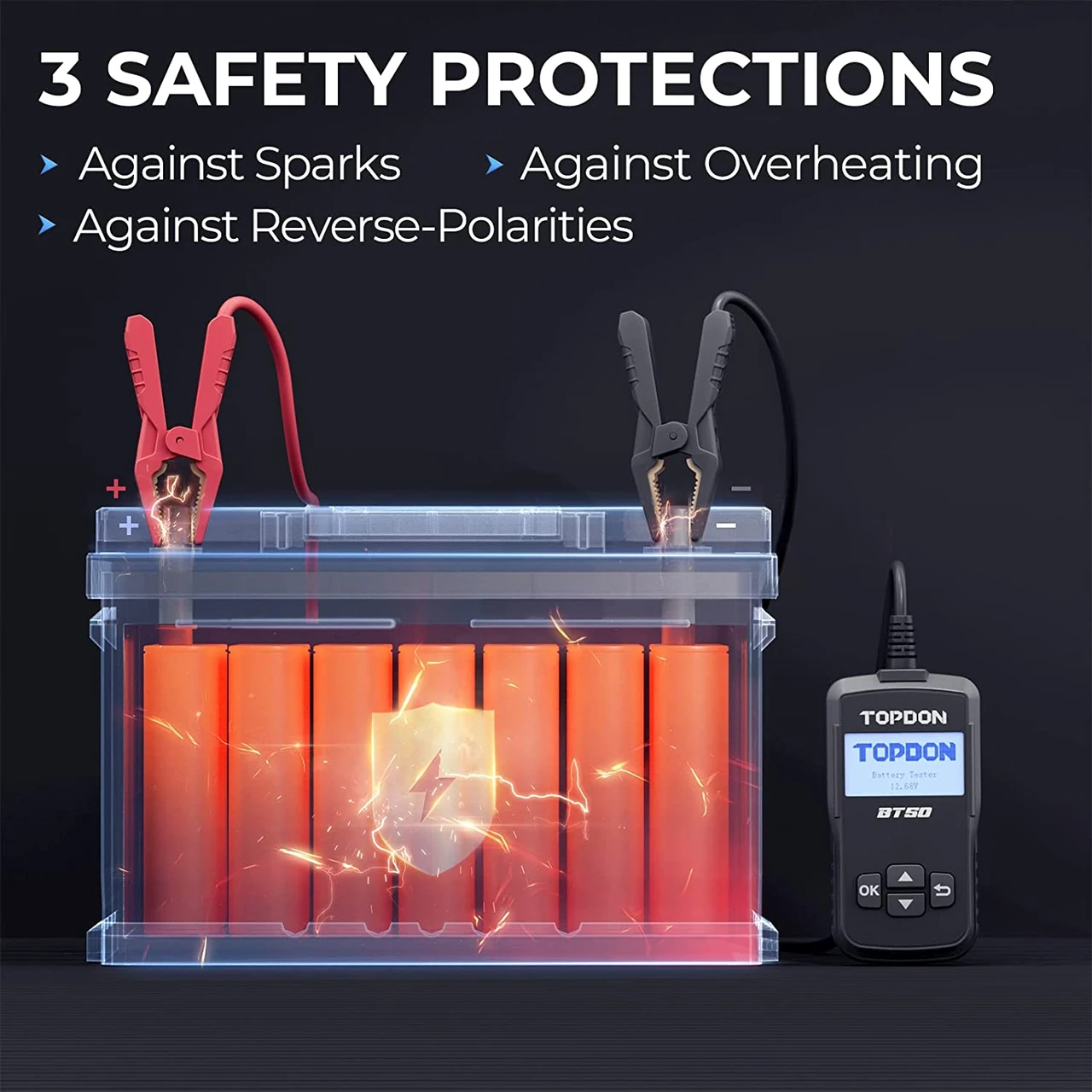 TOPDON BT50 Battery Load Tester for Cranking and Charging System (BT50) — product image 2