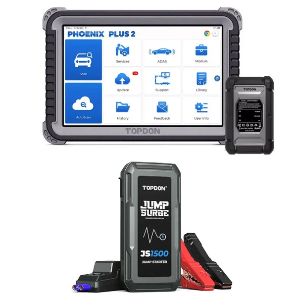 TOPDON Phoenix Plus 2 Diagnostic Scanner with 2-Year Updates (PXPLUS2) + Free Tool