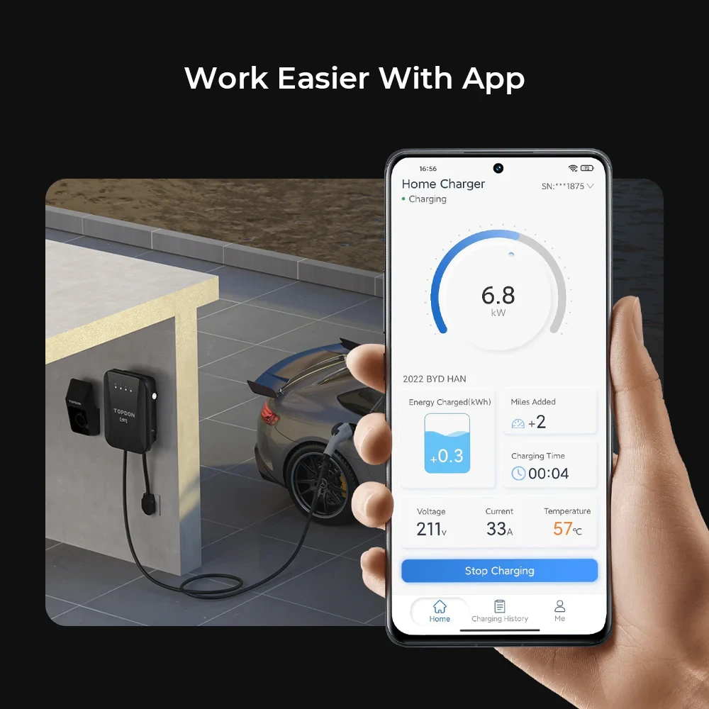 TOPDON Pulse Q 7.5M EV Charger Smart Home Electric Car Charger (TD52130116) — product image 3