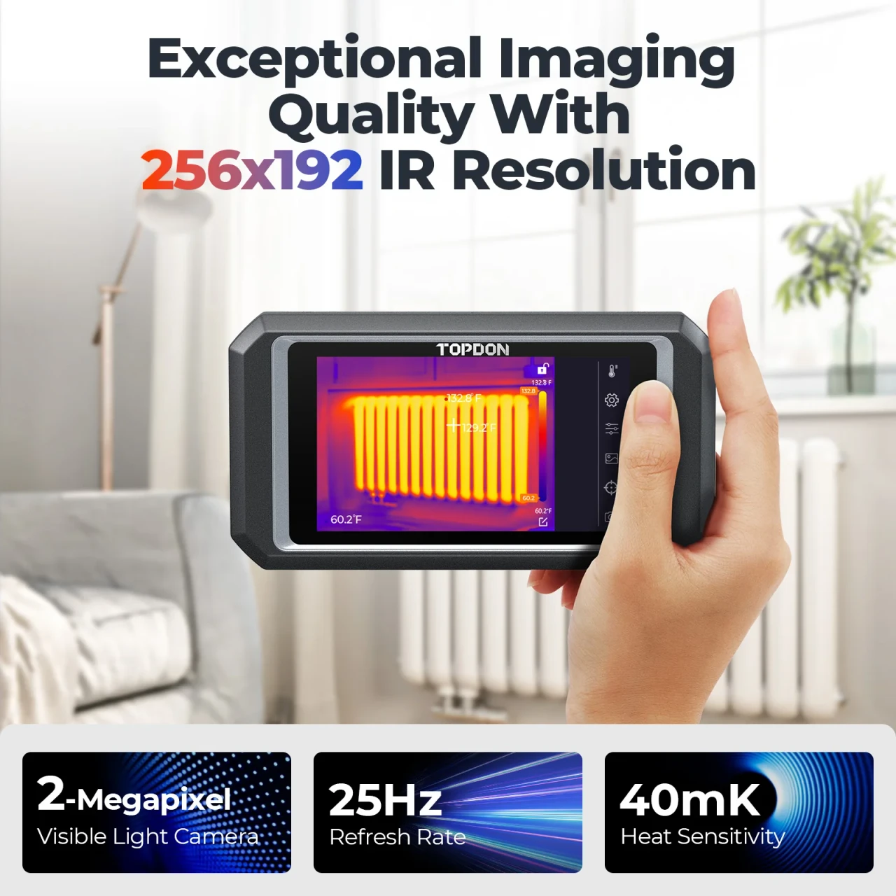 TOPDON TC003 High-Resolution Thermal Imaging Camera with Touch Screen (TD52120004) — product image 6