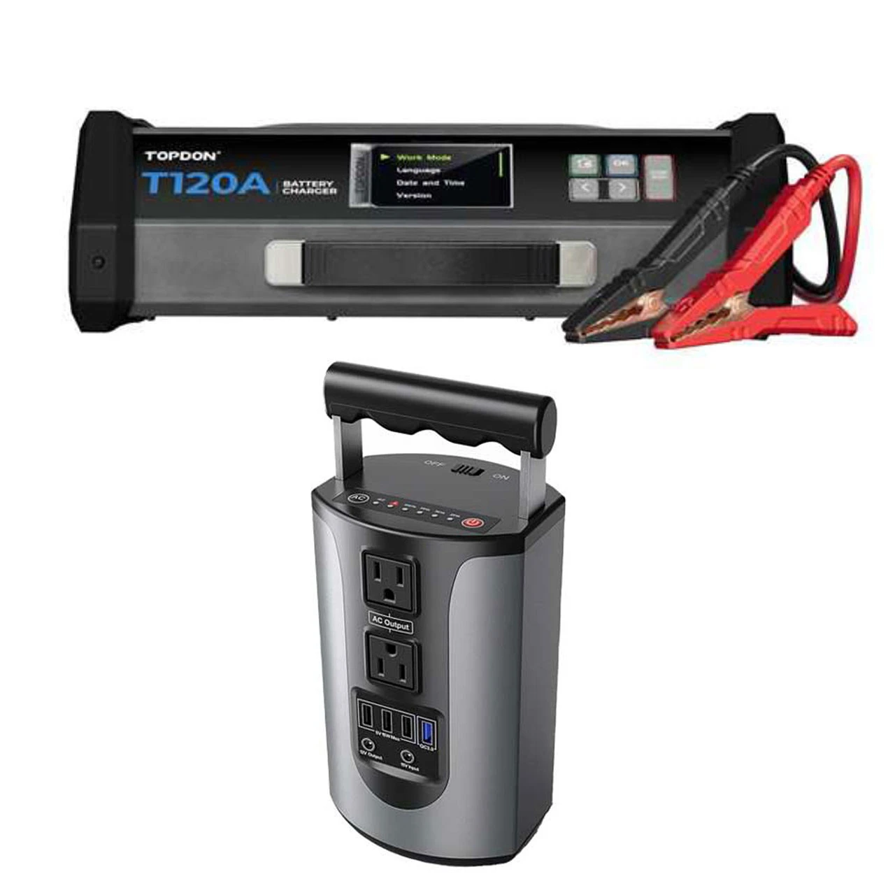TopDon Tornado 120000 Power Supply / 12 Volt Battery Charger - 16 Feet Cables (TD52130240) + Free Tool