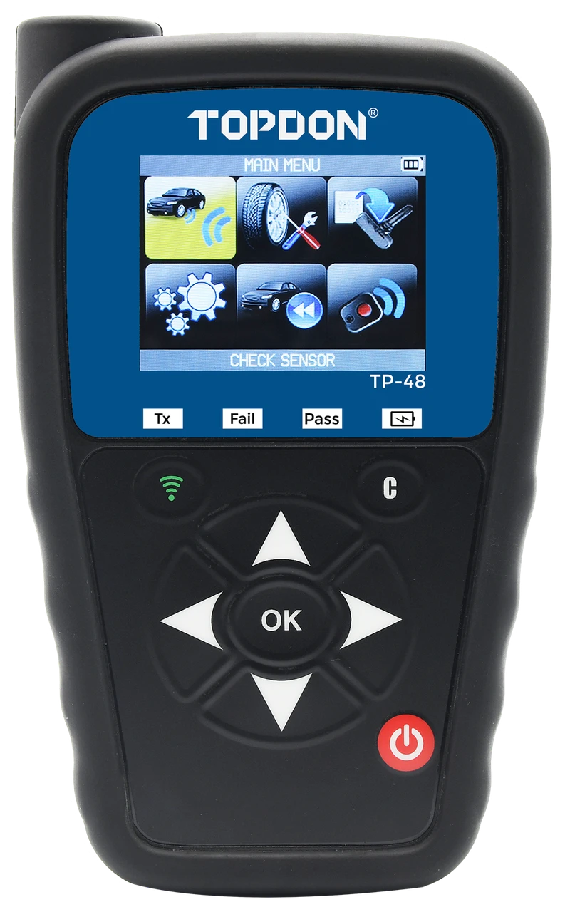 TOPDON TP48 Advanced TPMS Diagnostic Tool with OBDII Capabilities (TD52170002)