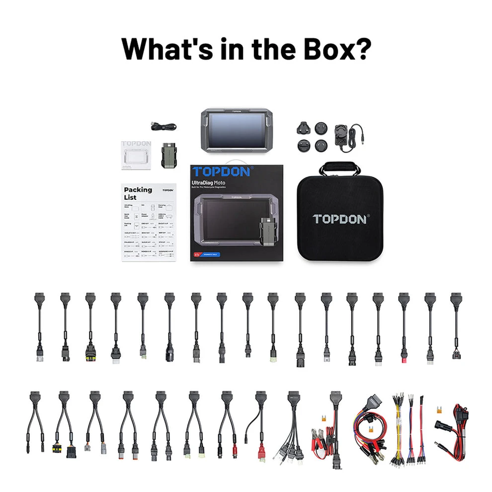 Topdon UltraDiag Moto 8-inch Wireless Motorcycle Diagnostic Tool (UDMOTO) — product image 3