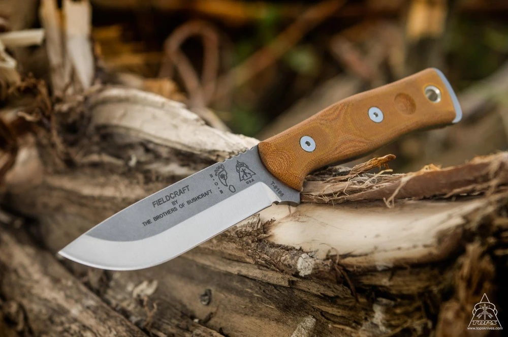 TOPS Knives Fieldcraft Uncoated Fixed Blade Knife (BROS-TBF) — product image 4