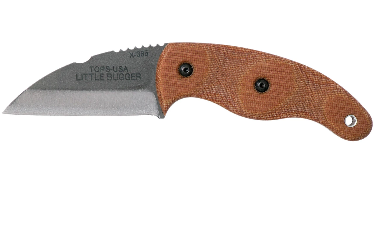 TOPS Knives Little Bugger Neck Knife - Tumble Finish - 2.38" (LILB-01)