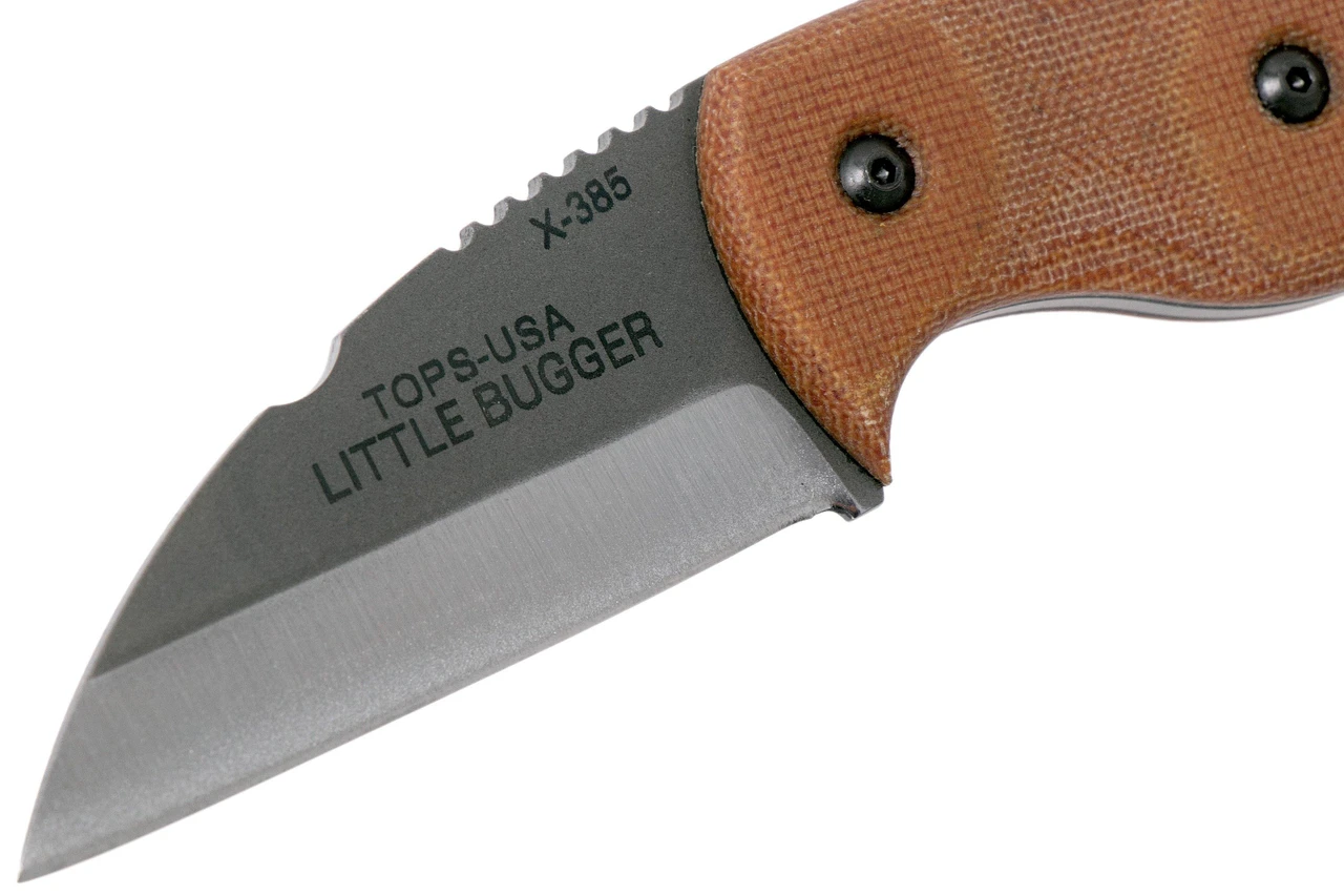 TOPS Knives Little Bugger Neck Knife - Tumble Finish - 2.38" (LILB-01) — product image 2