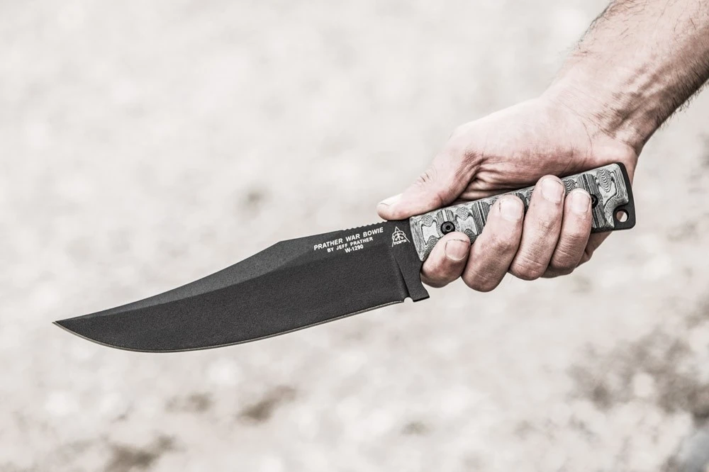 TOPS Knives Prather War Bowie 7.25In Clip Point Fixed Blade Knife (PWB-01) — product image 4