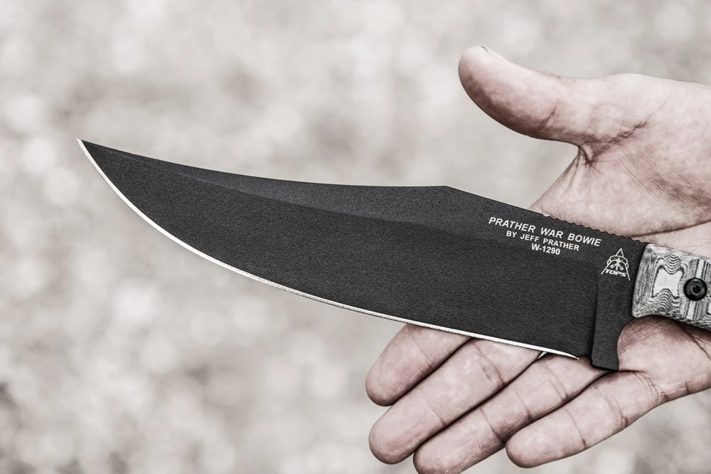 TOPS Knives Prather War Bowie 7.25In Clip Point Fixed Blade Knife (PWB-01) — product image 5