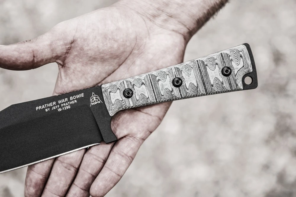 TOPS Knives Prather War Bowie 7.25In Clip Point Fixed Blade Knife (PWB-01) — product image 6