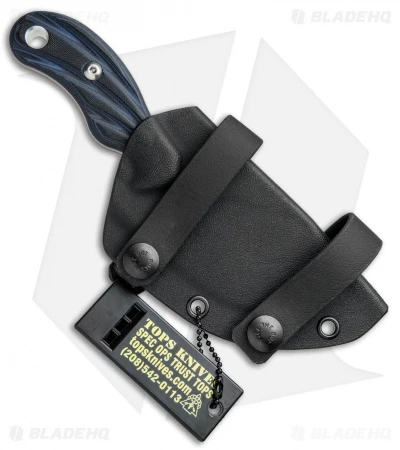 TOPS Knives Quick Skin Fixed Blade Knife Black/Blue G-10 (3.5" Bb) (QSK-01) — product image 2