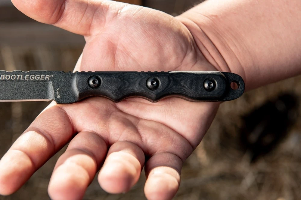 TOPS Knives Ranger Bootlegger Fixed Blade Knife (5" Black Plain) (RBL-01) — product image 2
