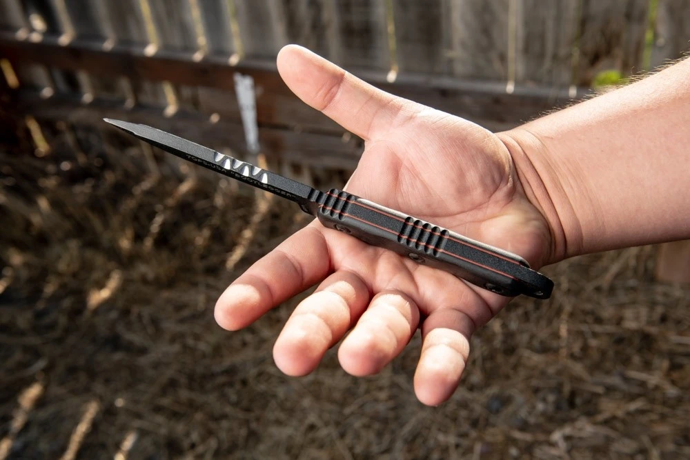 TOPS Knives Ranger Bootlegger Fixed Blade Knife (5" Black Plain) (RBL-01) — product image 3