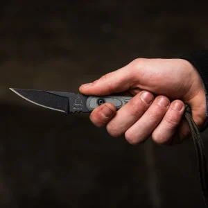 TOPS Knives Scalpel Neck Knife W/ Micarta Handle (2.4" Black) (SSS07)