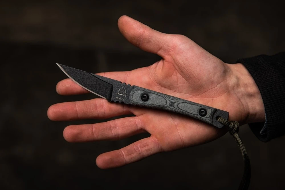 TOPS Knives Scalpel Neck Knife W/ Micarta Handle (2.4" Black) (SSS07) — product image 2