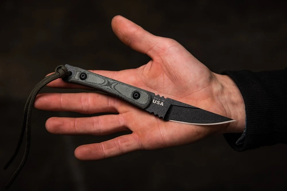 TOPS Knives Scalpel Neck Knife W/ Micarta Handle (2.4" Black) (SSS07) — product image 3