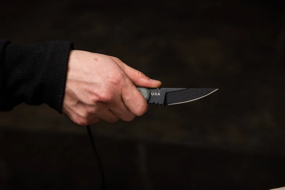 TOPS Knives Scalpel Neck Knife W/ Micarta Handle (2.4" Black) (SSS07) — product image 4