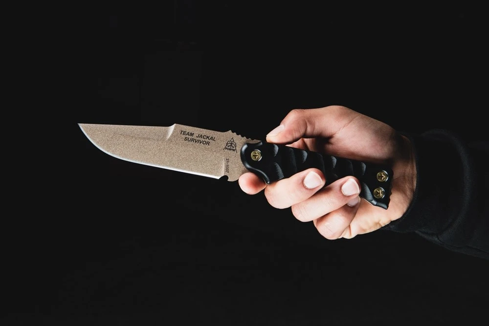TOPS Knives Team Jackal Survivor Fixed Blade Knife (4.75" Coyote Tan) (TMJK-5S) — product image 2