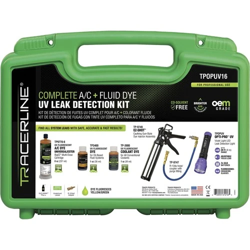 Tracerline Complete A/C & Fluid Dye UV Leak Detection Kit (TPOPUV16)
