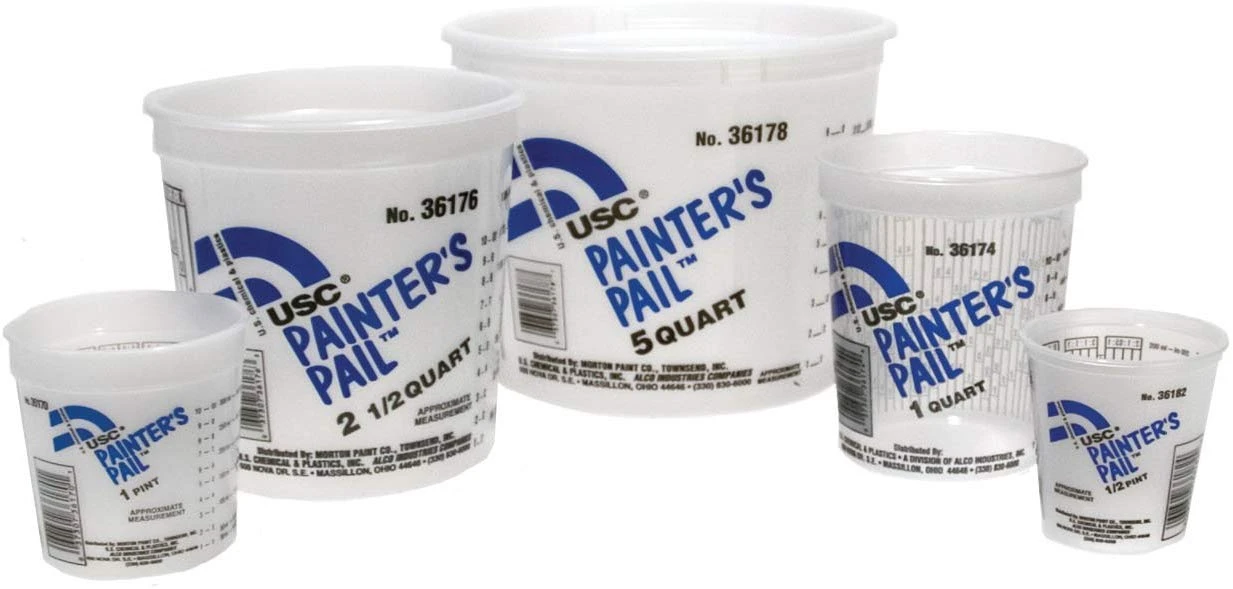 US Chemical And Plastics 8Oz Paint Pail With Ratio Measurement 300-Pack (36182)