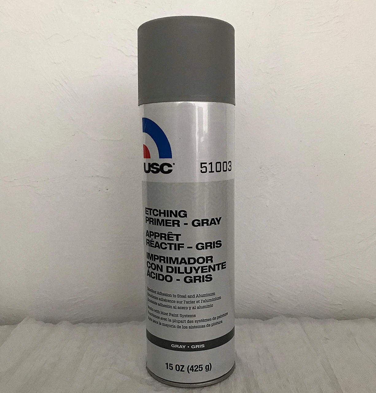 U. S. Chemical & Plastics 51003.A15 Etching Primer Aerosol 15oz, Gray