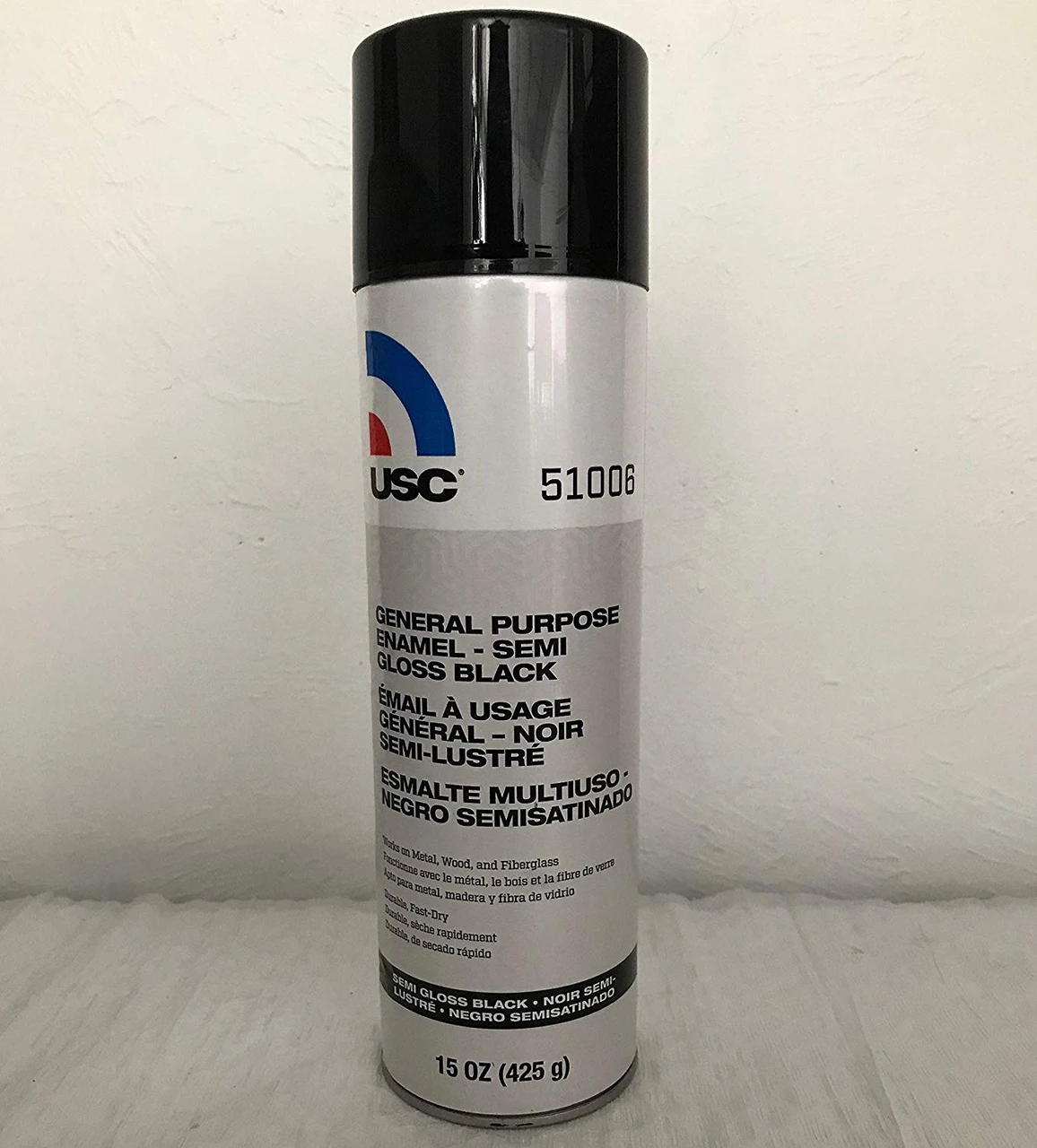 U. S. Chemical & Plastics 51006.A15 Semi Gloss Black Enamel 15oz Aerosol