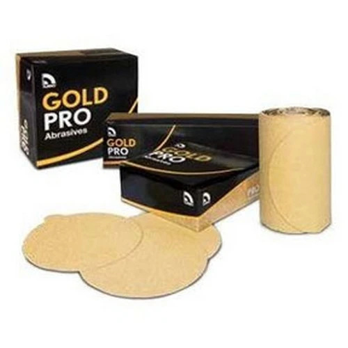 US Chemical And Plastics 6" PSA Sanding Disc Gold 100-Pack Roll 180 Grit (82310)