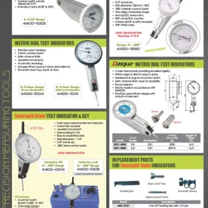 ULTRA QUALITY 0-0.03" RANGE .0005 DIAL TEST INDICATOR WITH .0005 GRADUATION (4409-1201)
