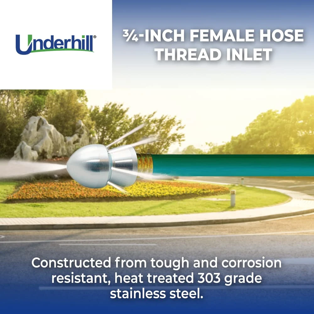 Underhill 3/4" Hose Thread Drain Blaster Cleaning Nozzle (DN-75) — product image 2