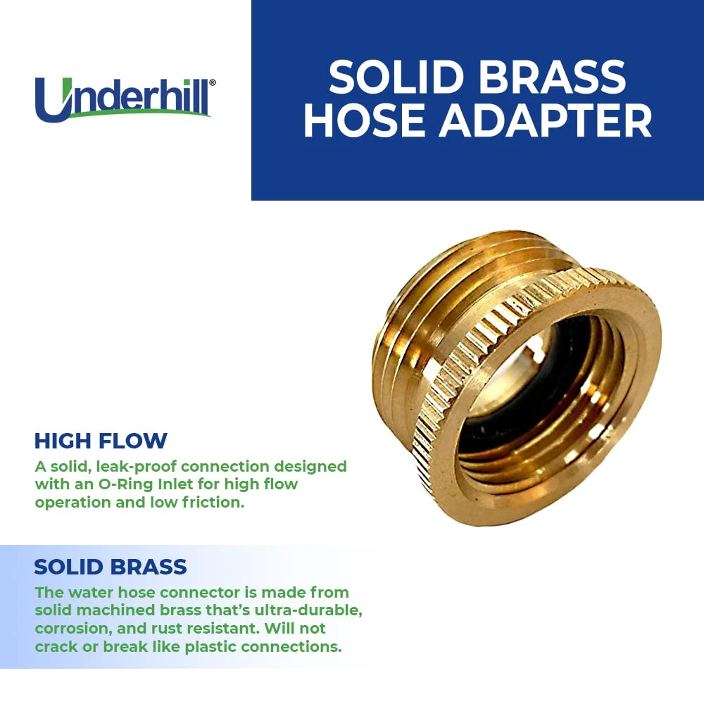 Underhill Brass Hose Adapter (A-BA107MF) — product image 2