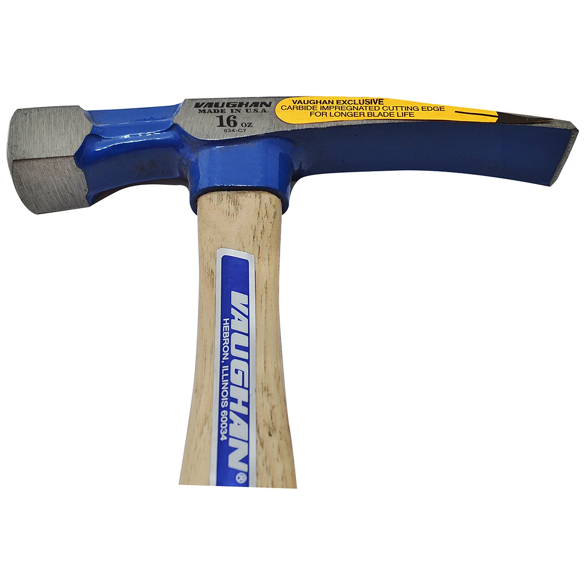 Vaughan 16 oz. Bricklayer's Hammer, Carbide Impregnated Tip (17714) — product image 2