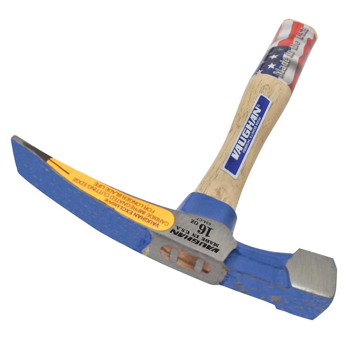 Vaughan 16 oz. Bricklayer's Hammer, Carbide Impregnated Tip (17714) — product image 4