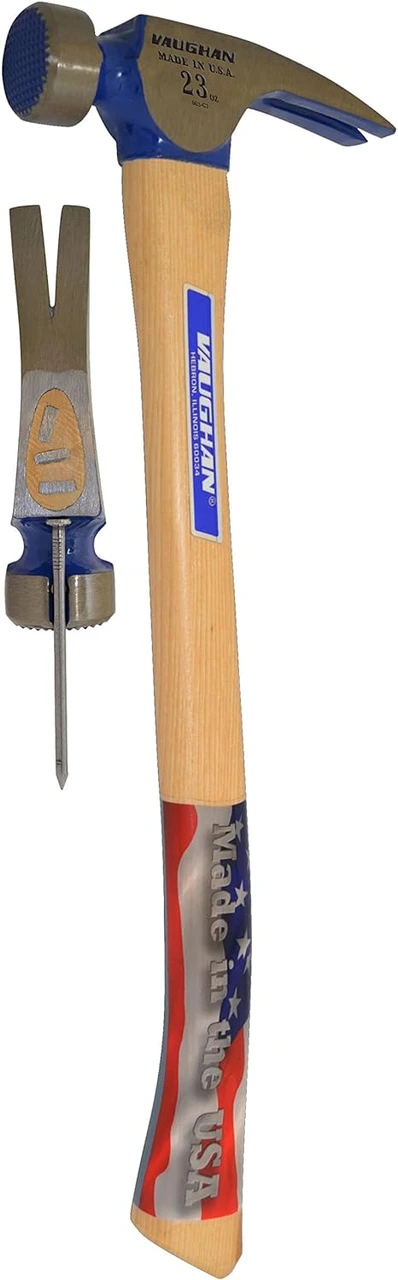 Vaughan CF1HC 23 oz. Milled Face California Framing Hammer, Curved Handle (10304) — product image 2