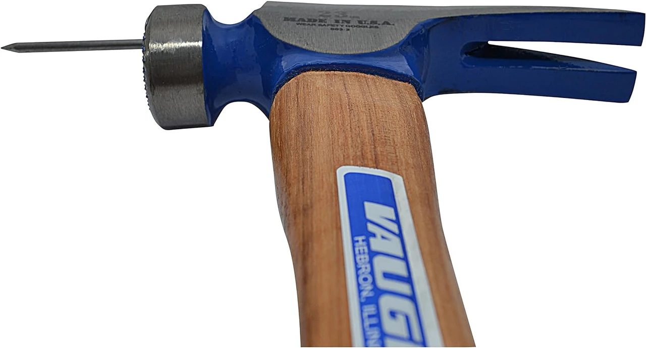 Vaughan CF1HC 23 oz. Milled Face California Framing Hammer, Curved Handle (10304) — product image 3