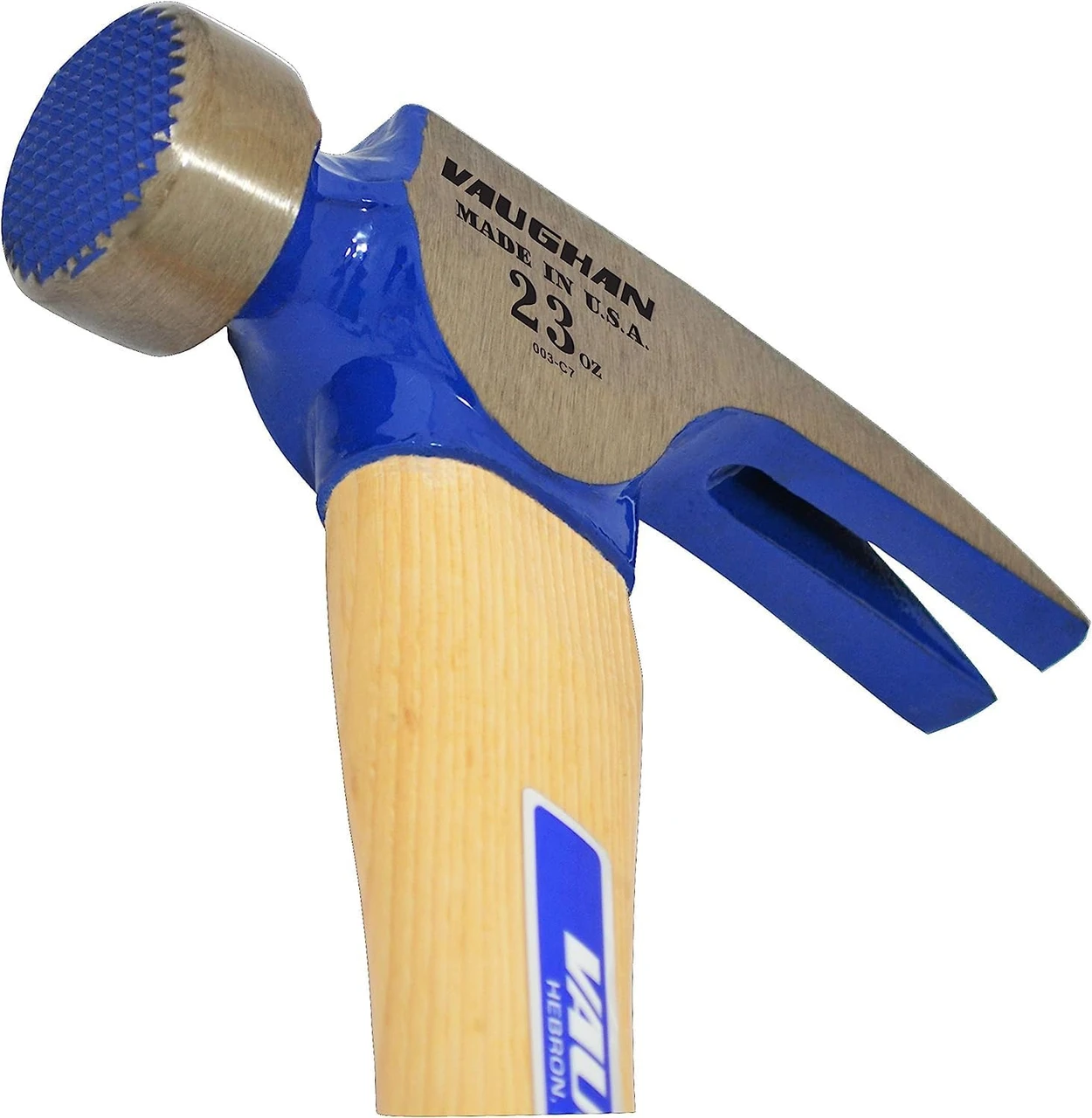 Vaughan CF1HC 23 oz. Milled Face California Framing Hammer, Curved Handle (10304) — product image 4