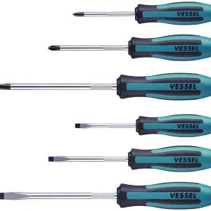 Vessel MEGADORA JAWSFIT Screwdriver 6 Pc Set (9006PB)