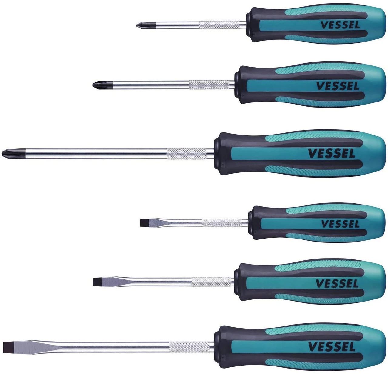 Vessel MEGADORA JAWSFIT Screwdriver 6 Pc Set (9006PB)