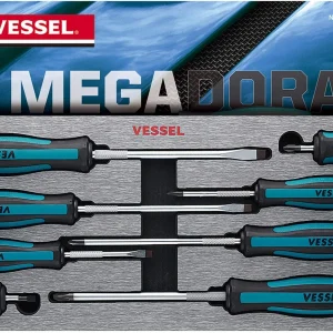 Vessel Megadora Jawsfit Screwdriver 8 Pc Set (9008EVA)
