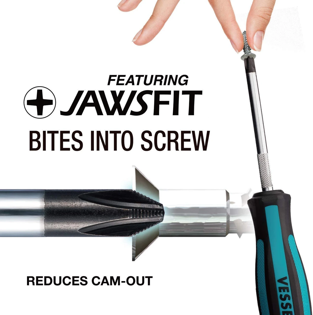 Vessel Megadora Jawsfit Screwdriver 8 Pc Set (9008EVA) — product image 4