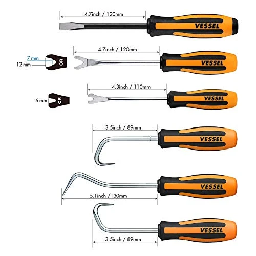 Vessel Removing Tool 6 Pc Set - EVA Foam, Chisel & Clip (9706EVA) — product image 3