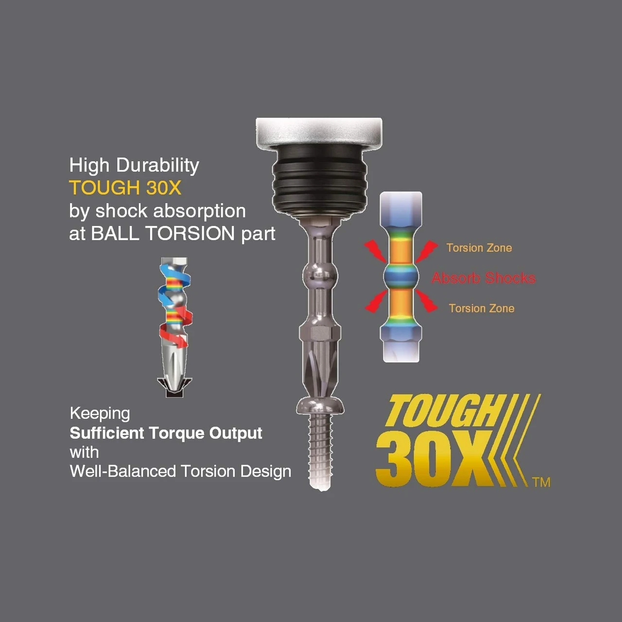 Vessel IMPACT BALL Torsion Bit PH2x50 15 Pc Set (IBPH250P15T) — product image 3
